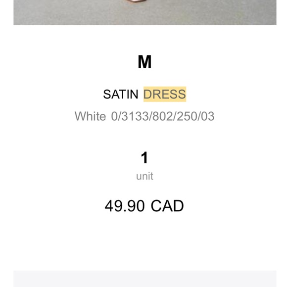 Zara Satin Dress (3 for $45) - Picture 4 of 4